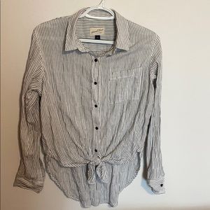 Universal Thread Stripped Button Down Shirt